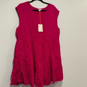 Knox Rose dress pink textured mini sleeveless